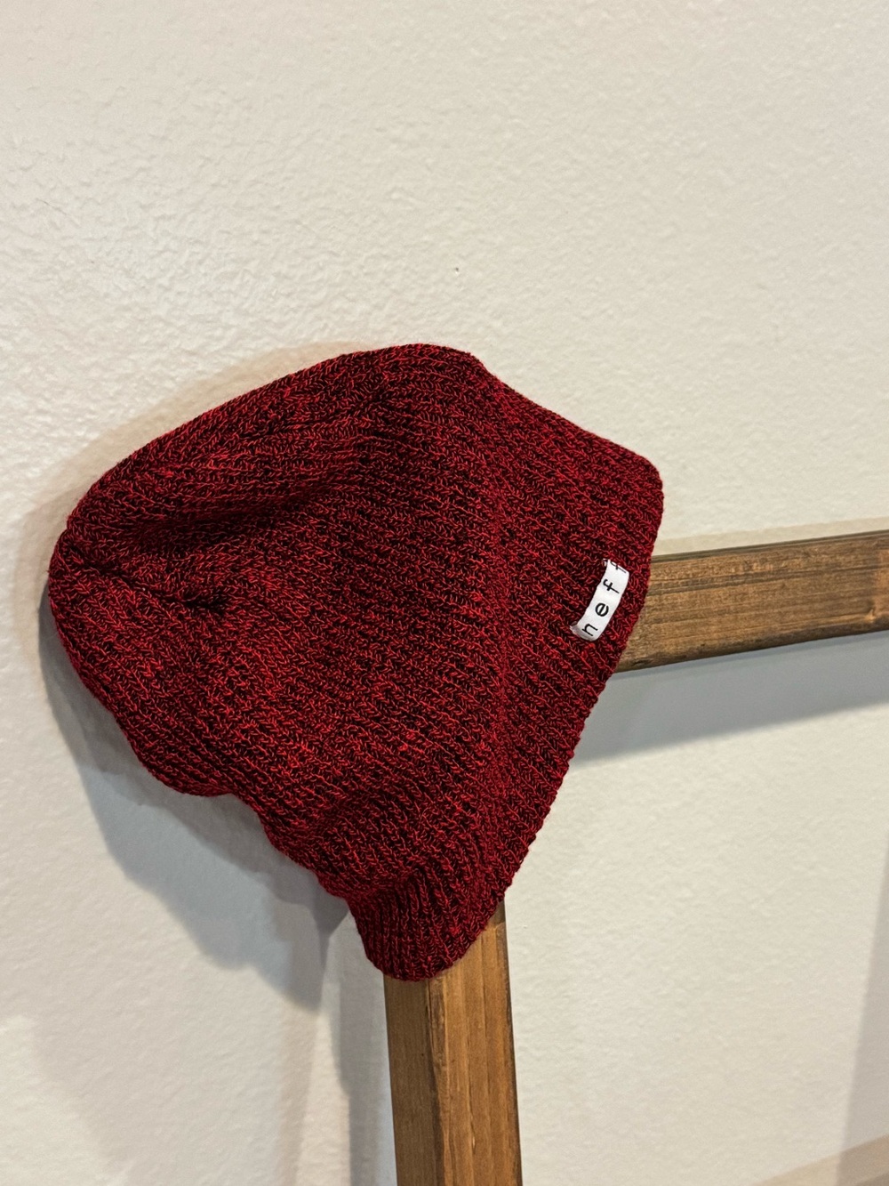 Neff Burgundy Knit Slouch Beanie
